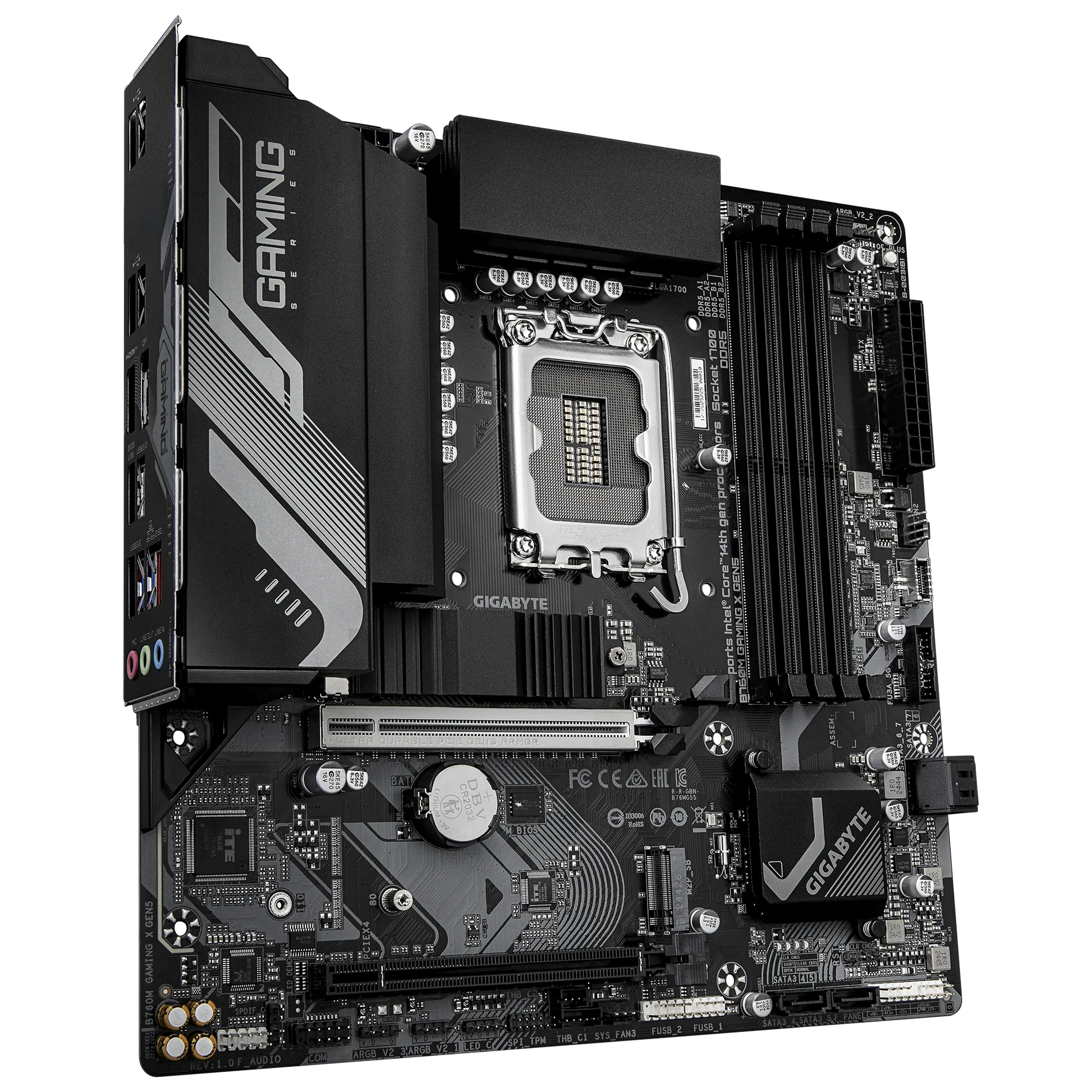 GIGABYTE B760M GAMING X  DDR5 Motherboard Supports Intel Core 12th-13th-14th Gen CPUs With PCIe 5.0 x16 Slot, 2xPCIe 4.0 M.2 Slots, and DDR5 Memory