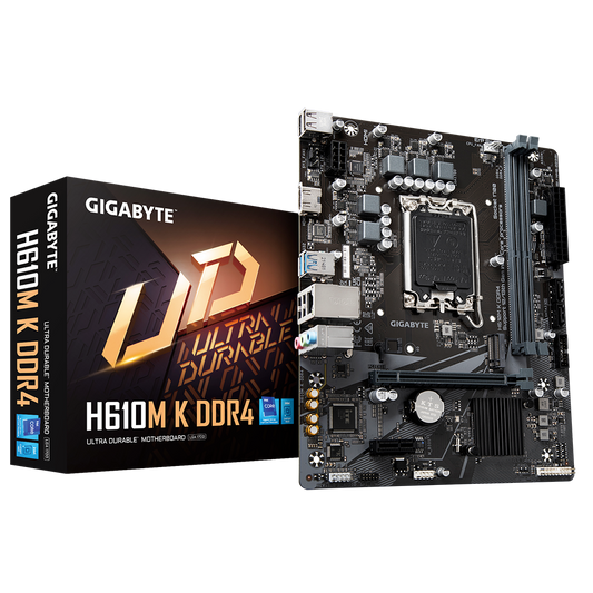 تدعم اللوحة الأم Gigabyte H610M K DDR4 معالجات Intel Core من الجيل الثاني عشر والثالث عشر والرابع عشر