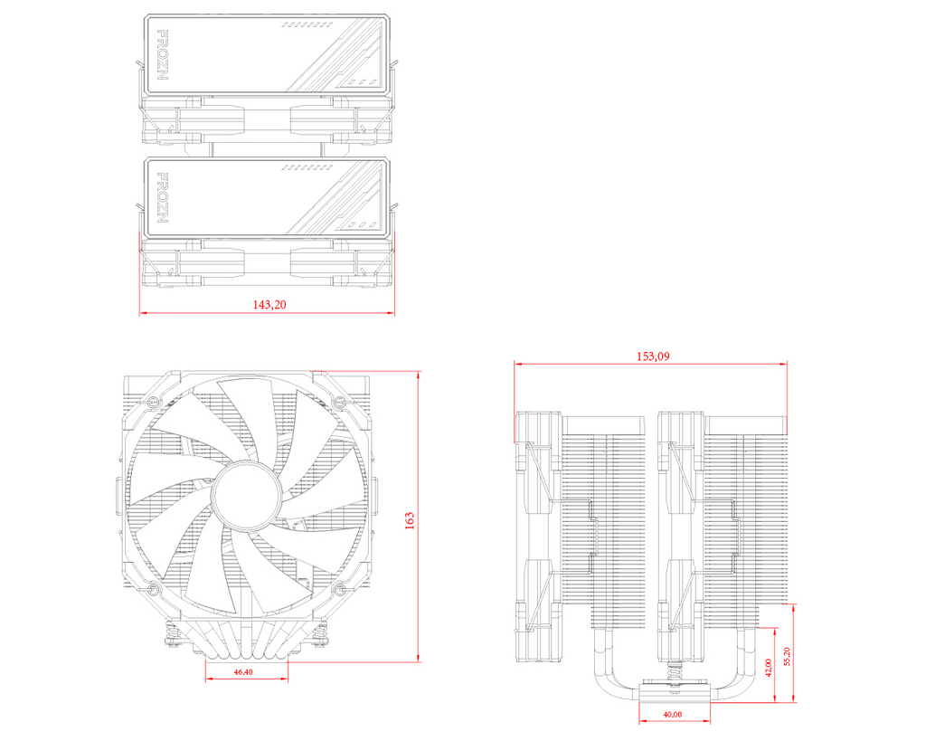 ID-COOLING FROZN A720 Dual Tower 140mm Air CPU Cooler