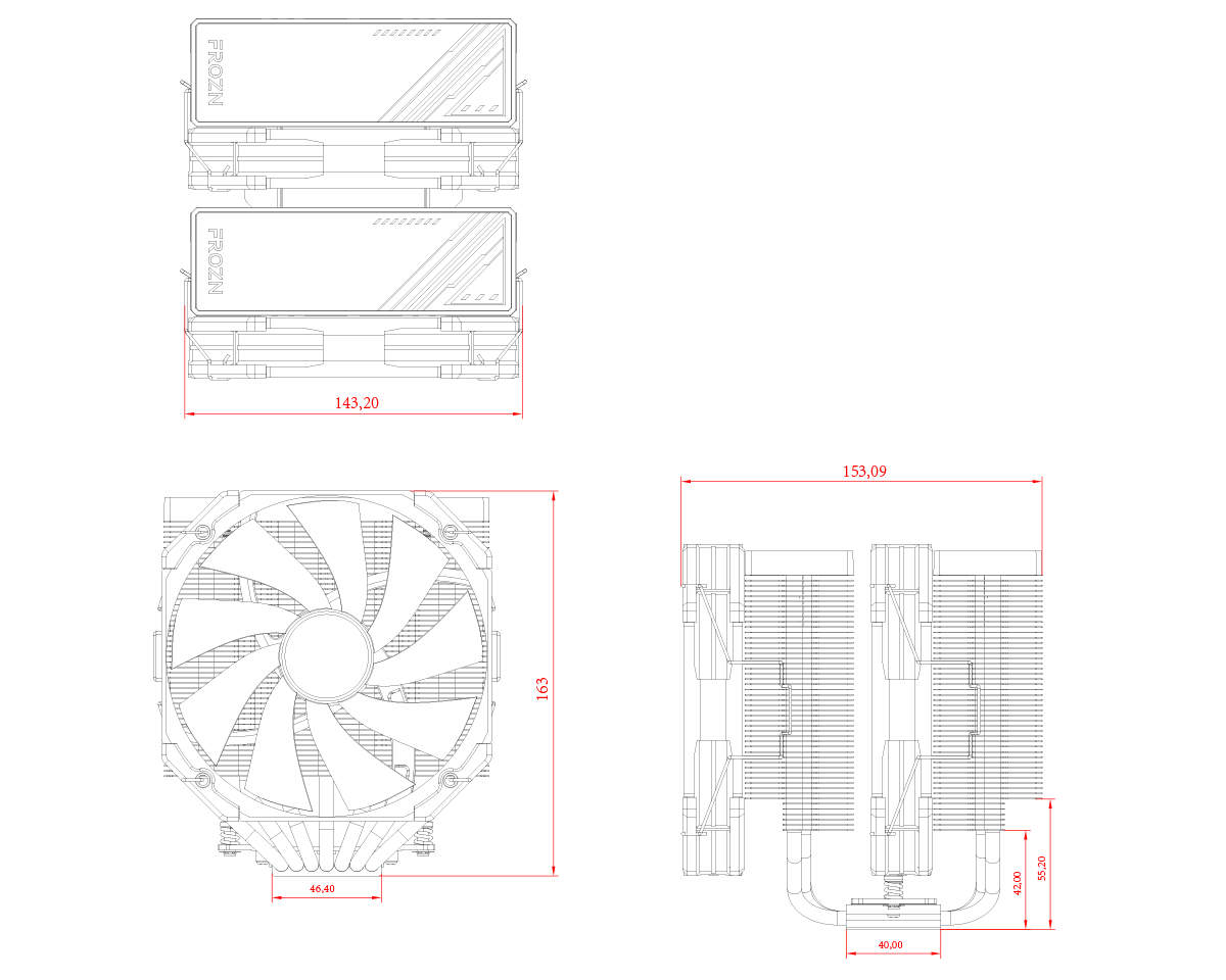 ID-COOLING FROZN A720 Dual Tower 140mm Air CPU Cooler