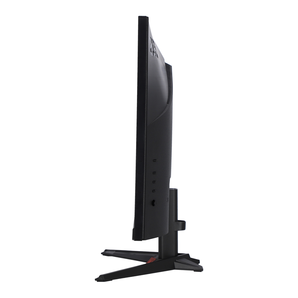 Gaming monitor with a black stand on a white background