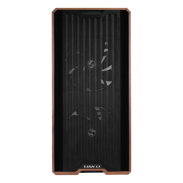 Lian Li LANCOOL 217 Genuine Walnut Wood Computer Case, Mid-Tower ATX PC Case with 5 Pre-Installed PWM Fans 2x170mm, 2x120mm & 1x140mm, Flexible PSU & Cable Installation - Black