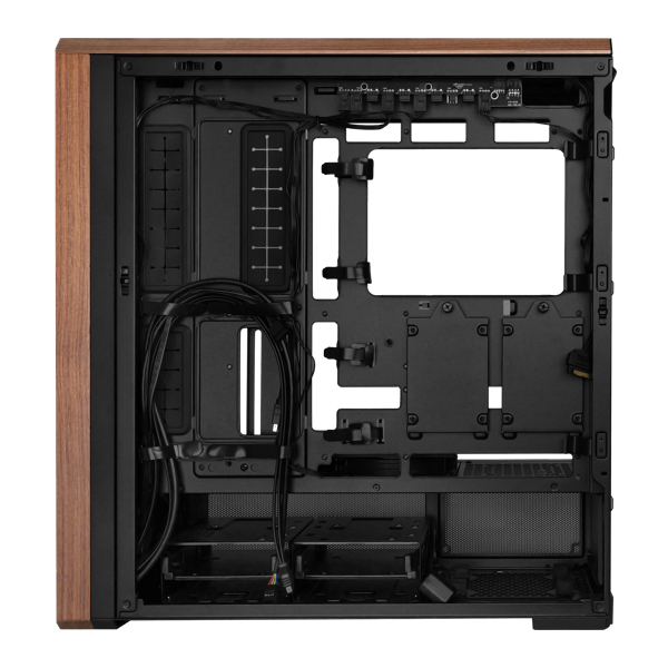 Lian Li LANCOOL 217 Genuine Walnut Wood Computer Case, Mid-Tower ATX PC Case with 5 Pre-Installed PWM Fans 2x170mm, 2x120mm & 1x140mm, Flexible PSU & Cable Installation - Black