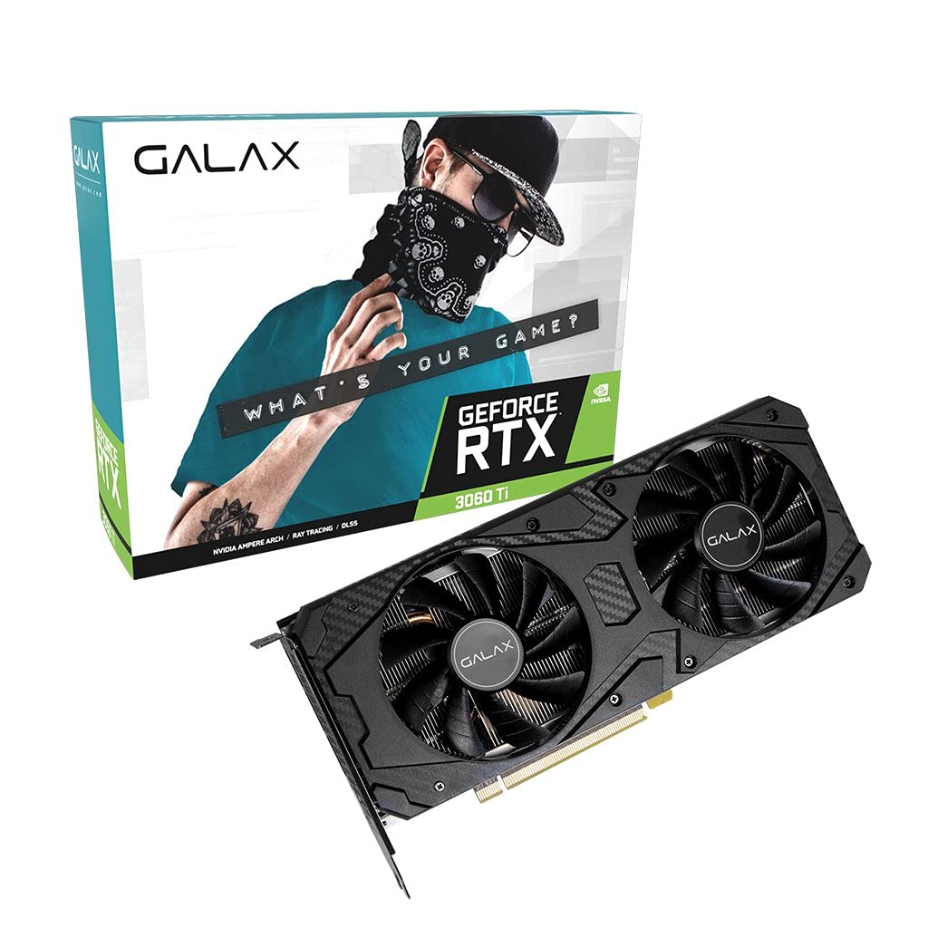 GALAX GeForce RTX™ 3060 TI (نقرة واحدة على زر التشغيل) وذاكرة GDDR6 سعة 8 جيجابايت (LHR) 