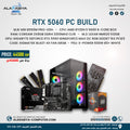 Advertisement for an RTX 5060 PC build with components and pricing information.