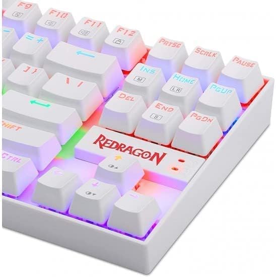لوحة مفاتيح الألعاب الميكانيكية Redragon K552 Rainbow - مفتاح أزرق - أبيض