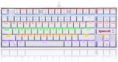 Redragon K552 Rainbow Mechanical Gaming Keyboard – Blue Switch - White