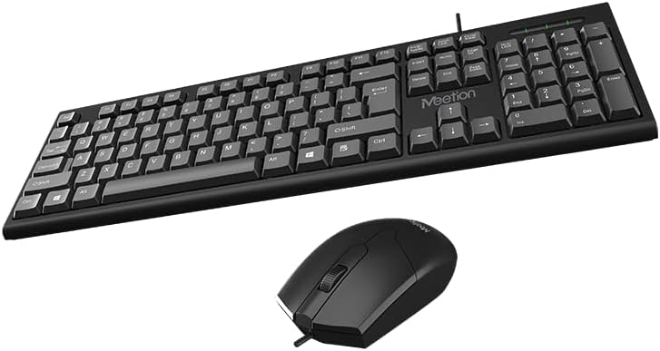 Meetion C100 Wired USB Combo,Keyboard and Mouse-Black