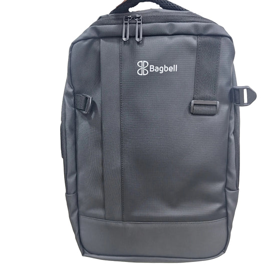 Bagbell 3010 Laptop Backpack Made by High Quality Material 2x Zipper fits up to 15.6 inch- black