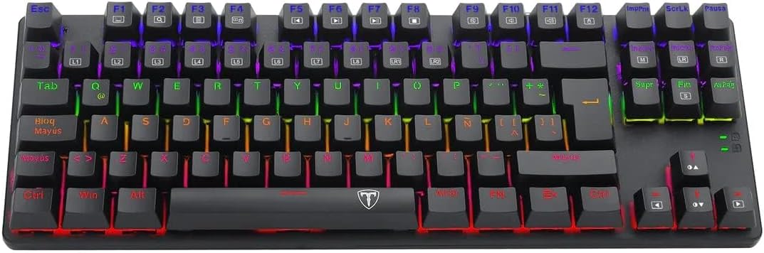 لوحة مفاتيح الألعاب الميكانيكية T-DAGGER TGK313 BORA - LED بألوان قوس قزح 