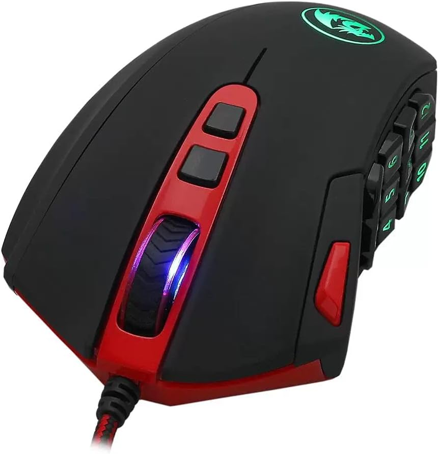 Redragon M901-2 Perdition 3 Black RGB 18 Button Programmable Gaming Mouse