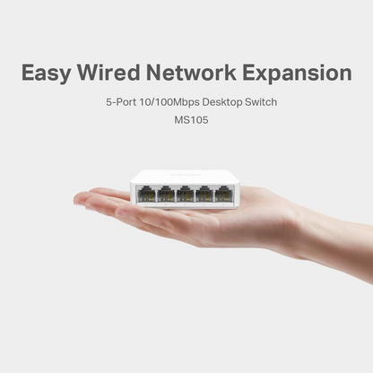MERCUSYS MS105 5-Port 10/100Mbps Desktop Switch