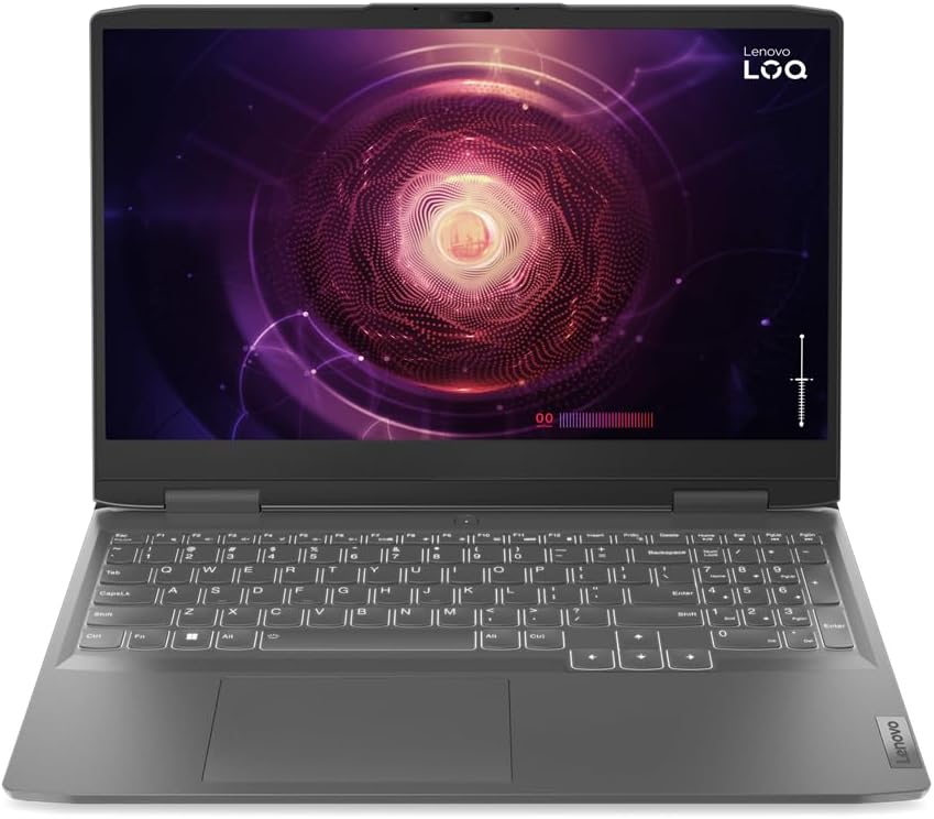 Lenovo LOQ 15IRH8 Gaming Laptop - Intel Core i5-12450Hx 8-Cores AI Chip: LA1 6GB GDDR6 NVIDIA GeForce RTX 3050 Graphics 16GB DDR5 RAM 512GB SSD 15.6" FHD (1920x1080) IPS 350nits 144Hz