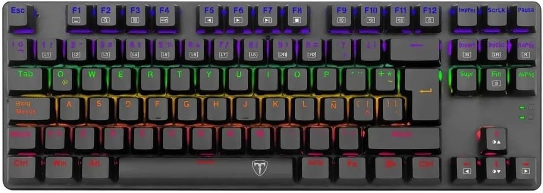 لوحة مفاتيح الألعاب الميكانيكية T-DAGGER TGK313 BORA - LED بألوان قوس قزح 