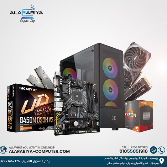 تجميع جهاز كمبيوتر مع معالج Ryzen 5 5500 + RTX 3060