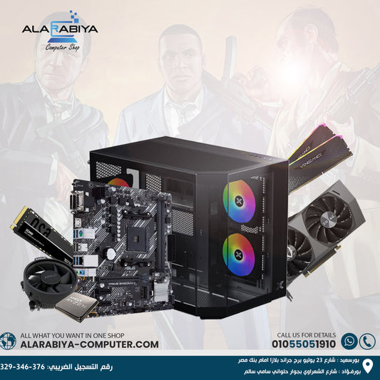 تجميع جهاز كمبيوتر مع معالج Ryzen 5 5500 وبطاقة RTX 3060 سعة 12 جيجابايت