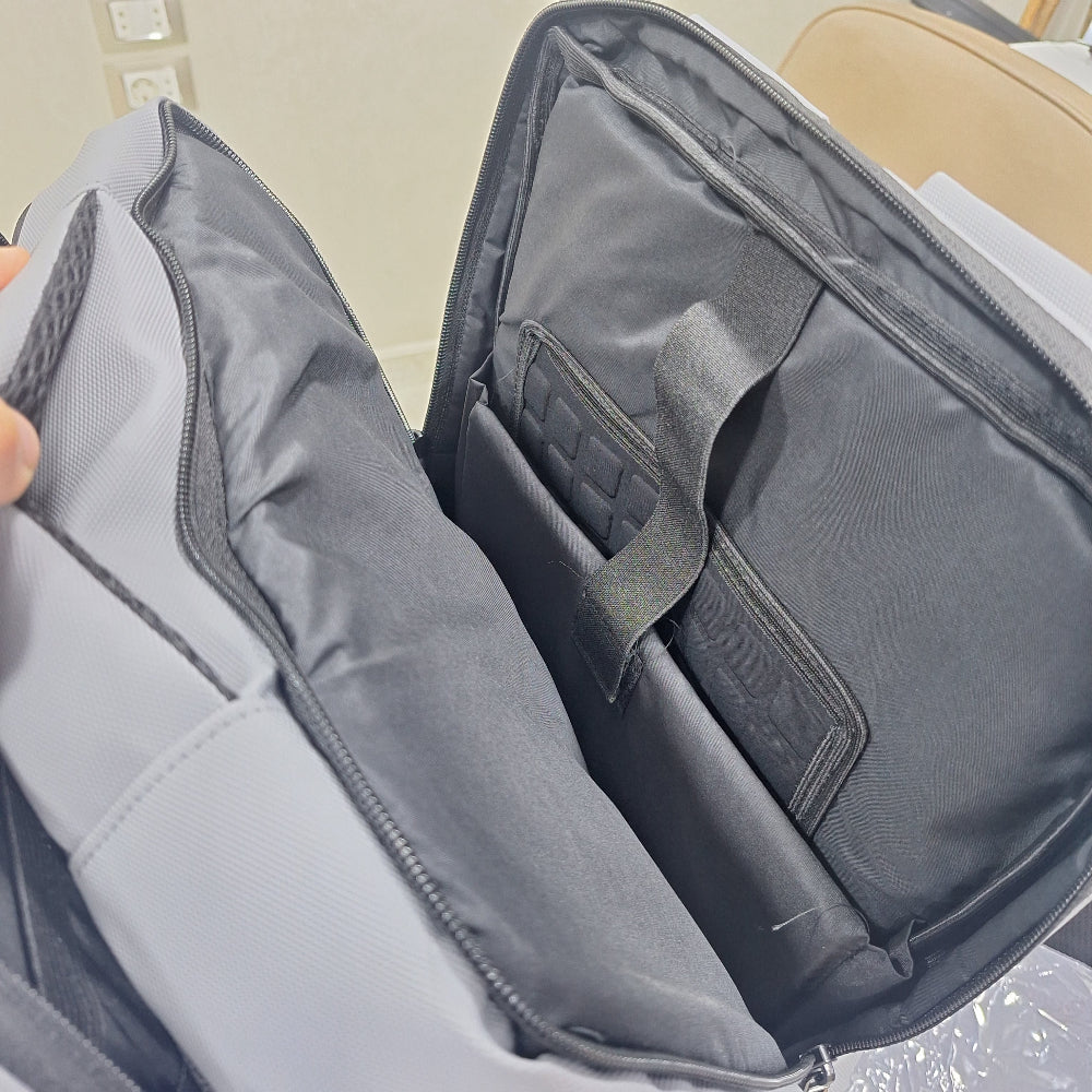 Bagbell 3010 Laptop Backpack Made by High Quality Material 2x Zipper fits up to 15.6 inch- Gray
