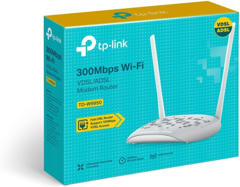 Tp-Link TD-W9950 300Mbps Wireless N VDSL/ADSL Modem Router