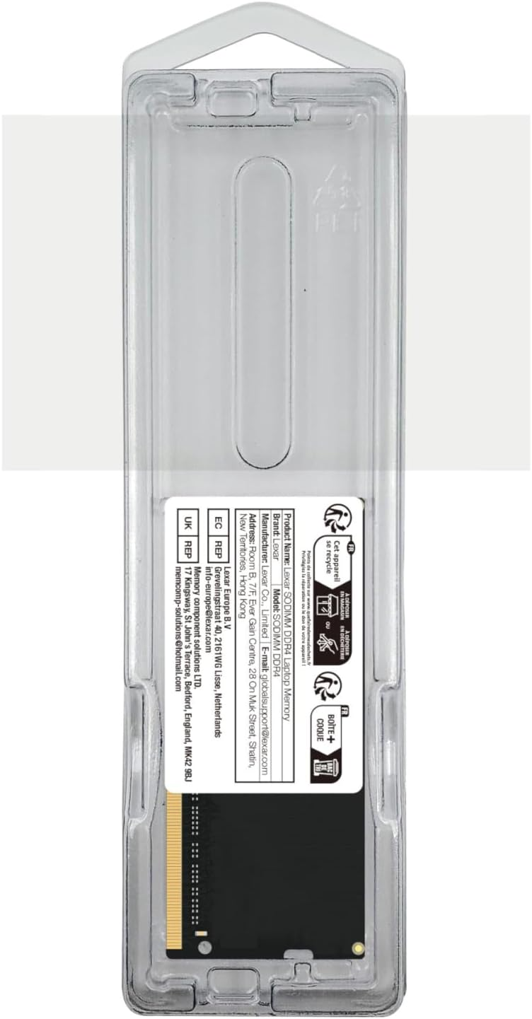 ذاكرة Lexar SODIMM DDR4 RAM سعة 16 جيجابايت وتردد 3200 ميجاهرتز SODIMM للكمبيوتر المحمول