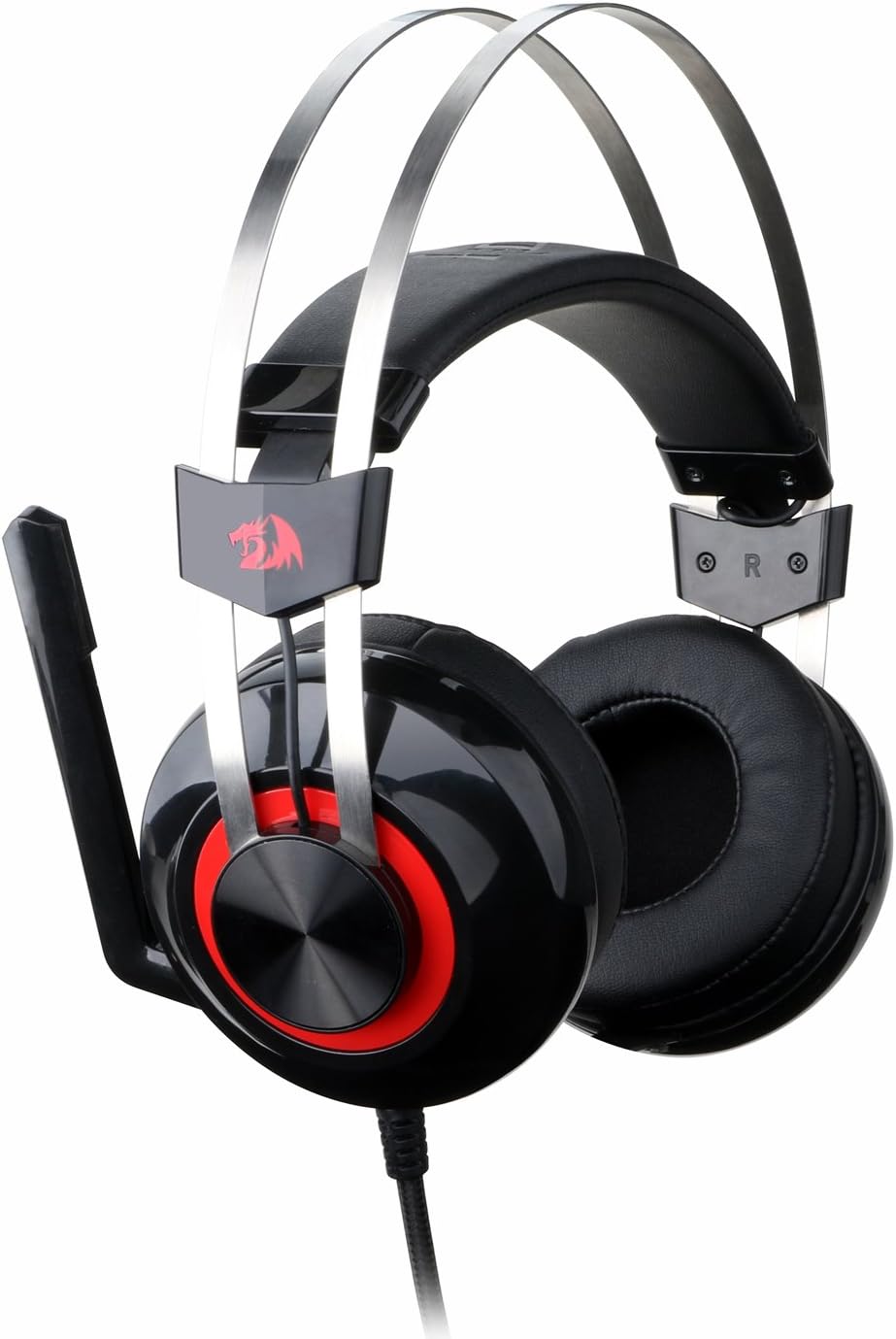 Redragon H601 TALOS 7.1 Channel Surround Stereo Gaming Headset Over Ear Headphones with Mic Individual Vibration Noise Canceling LED Light
