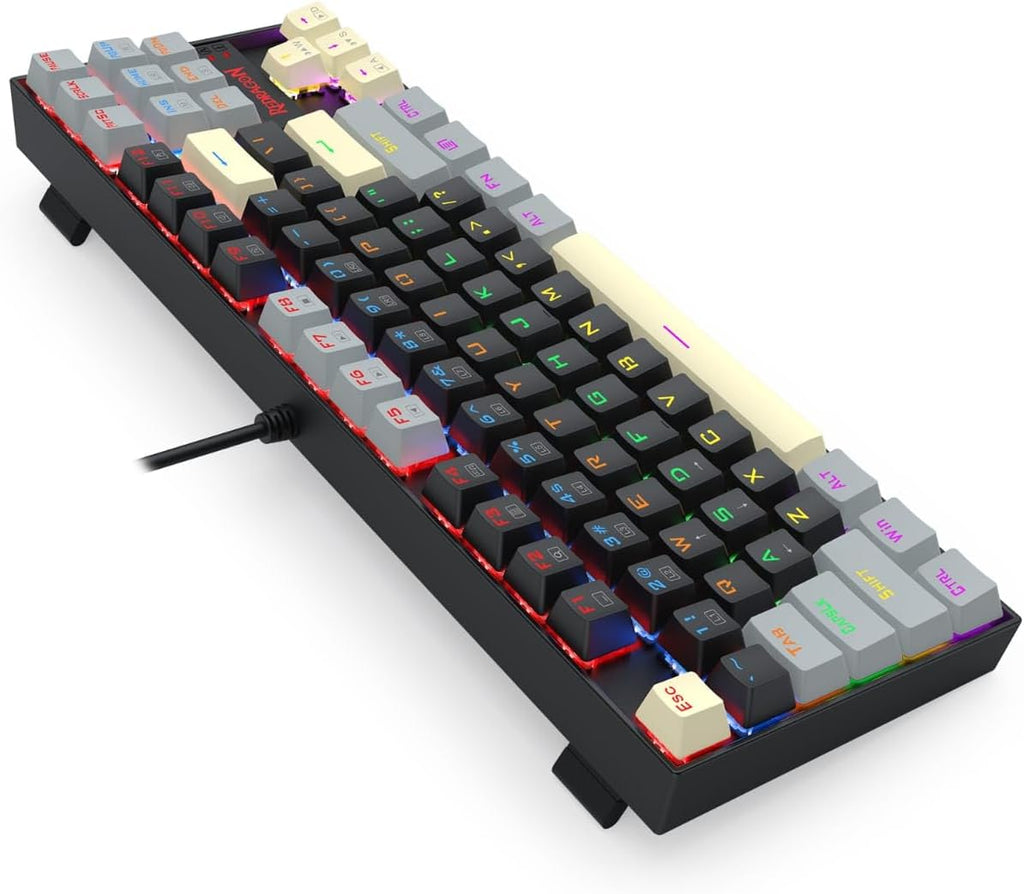 Redragon K552 LGY-R kumara Rainbow Backlight Red Switch Mechanical Gaming Keyboard-Black