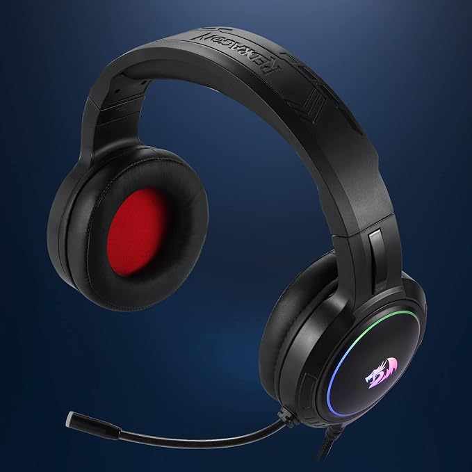 Redragon H270 MENTO RGB RGB 3.5mm Wired Gaming Headset - Black