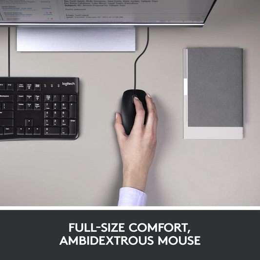 Logitech Wired MK120 – AR/EN edition Keyboard and Mouse Combo