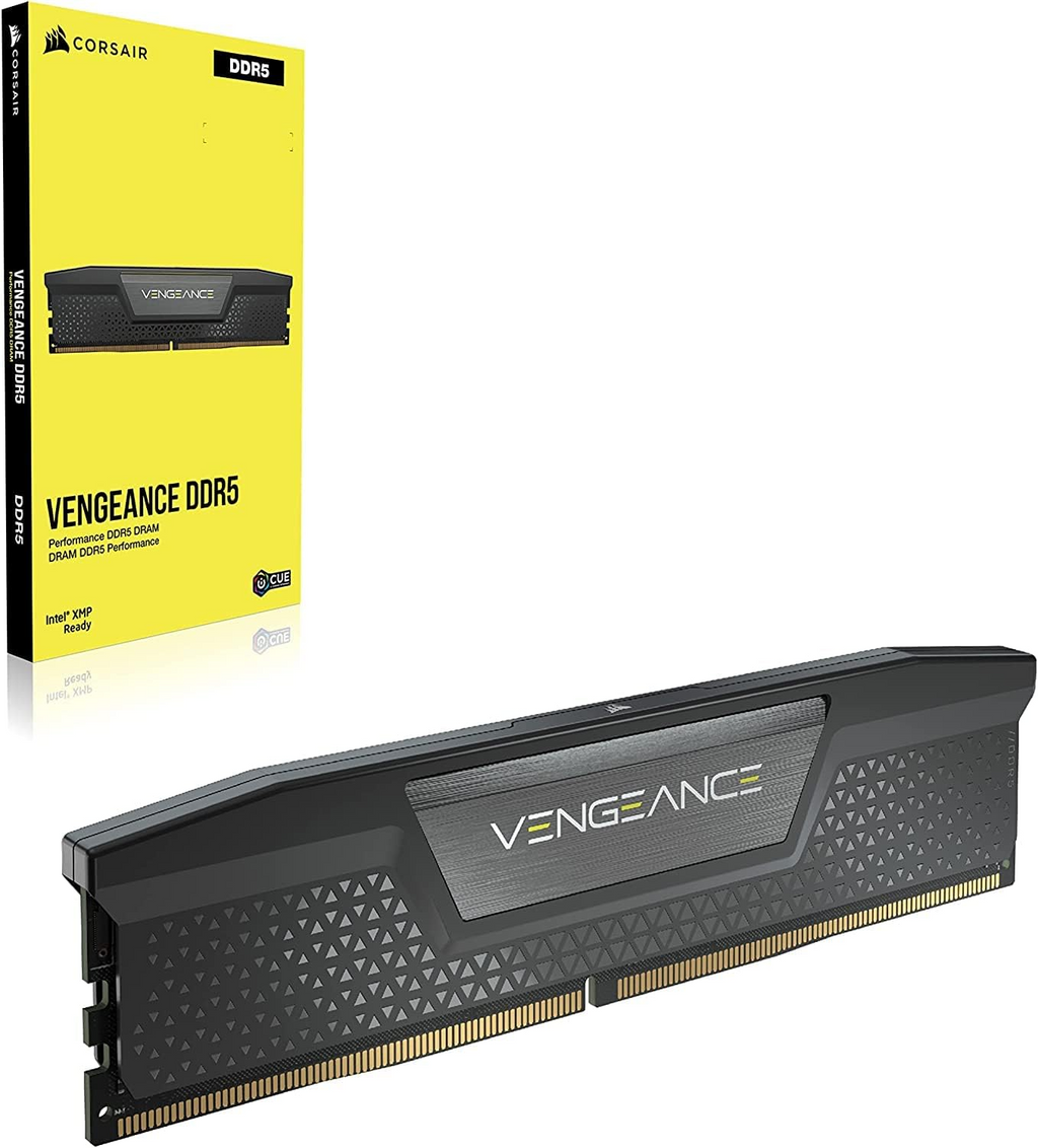 Corsair VENGEANCE 16GB (1x16GB) DDR5 DRAM 5200MT/s CL40 PC Memory - Black