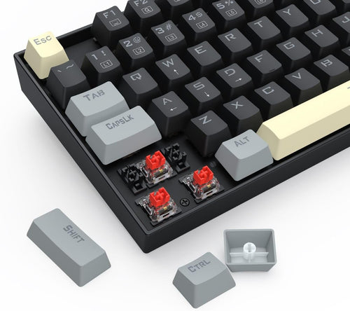 Redragon K552 LGY-R kumara Rainbow Backlight Red Switch Mechanical Gaming Keyboard-Black