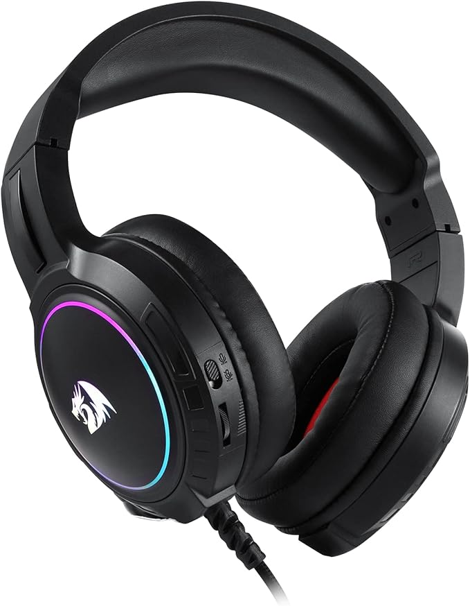 Redragon H270 MENTO RGB RGB 3.5mm Wired Gaming Headset - Black