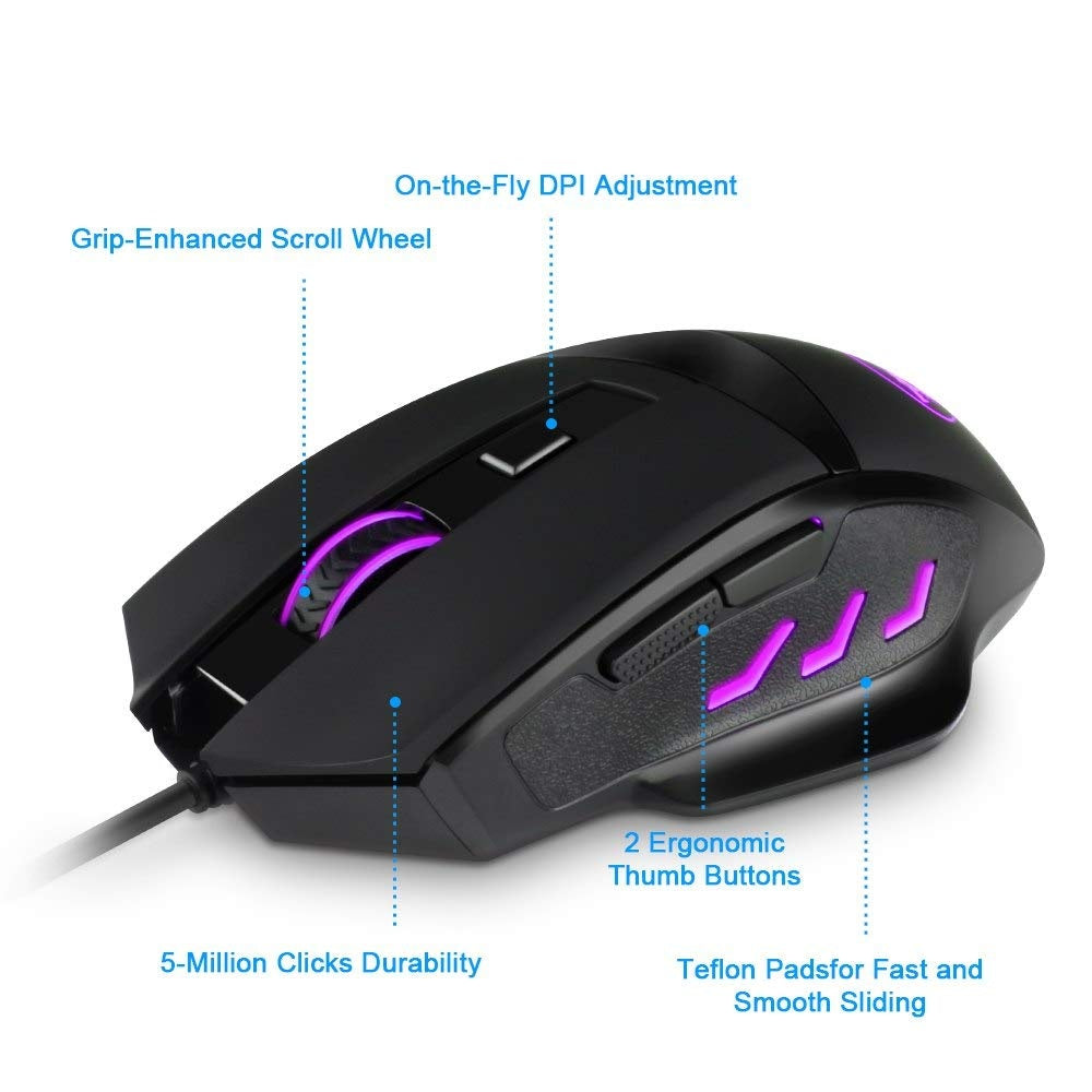 Redragon M609 PHASER 3200DPI Wired USB Gaming Mouse