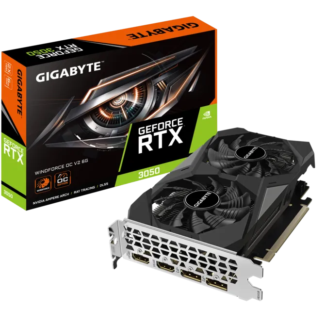 GIGABYTE GeForce RTX 3050 WINDFORCE OC v2 6GB Gddr6 Graphics Card