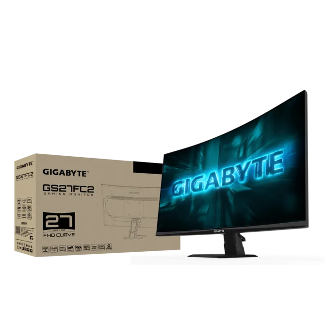 Gigabyte GS27FC2 27 inch Curved Gaming Monitor – Super Speed VA panel 1500R, Full HD 240Hz, 1ms, 125% sRGB