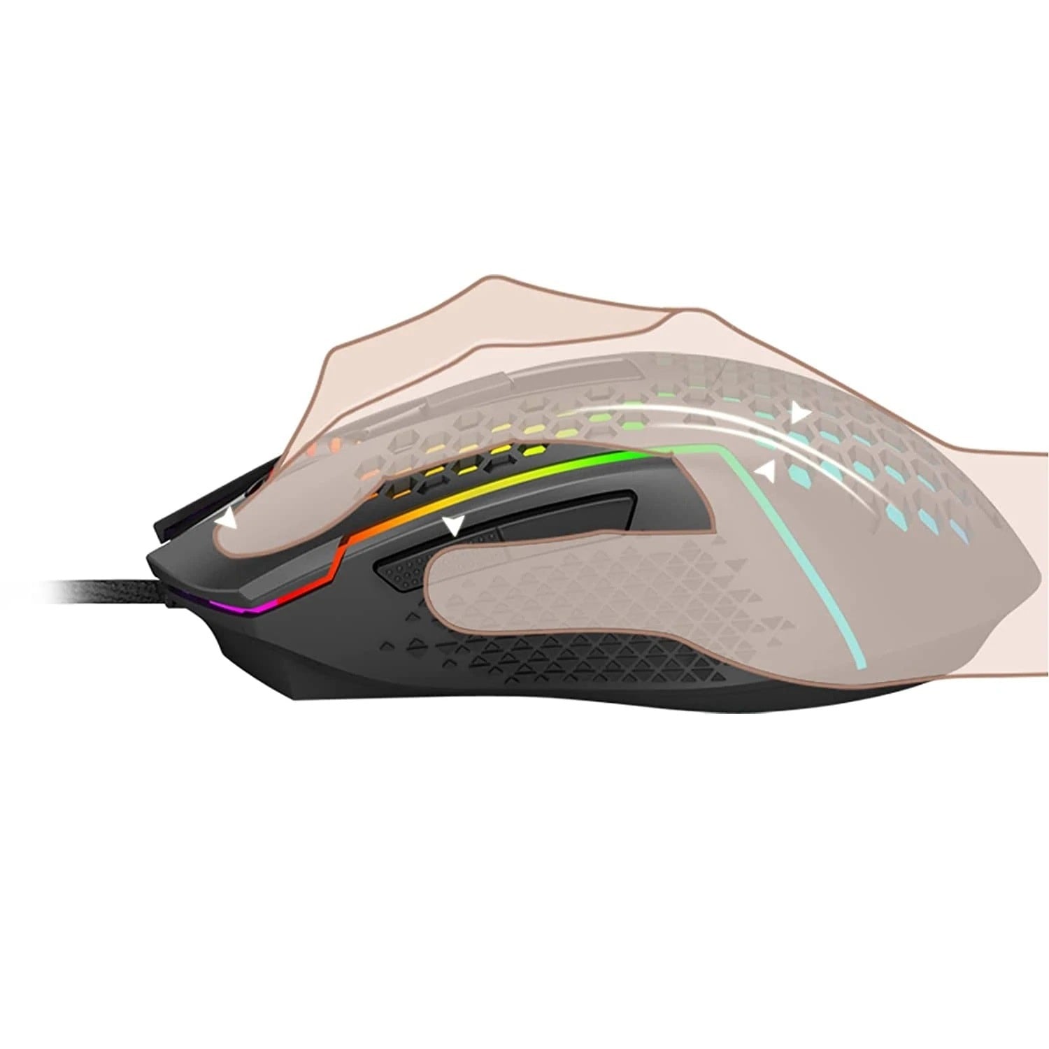 Redragon M987P-K REAPING ELITE Lightweight 55Grams – 32,000 DPI Gaming Mouse
