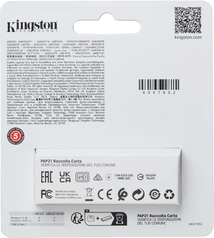 Kingston Exodia S 64GB USB 3.2 Flash Drive black