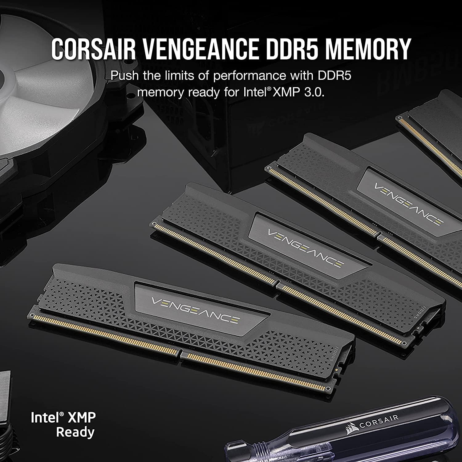 Corsair VENGEANCE 16GB (1x16GB) DDR5 DRAM 5200MT/s CL40 PC Memory - Black