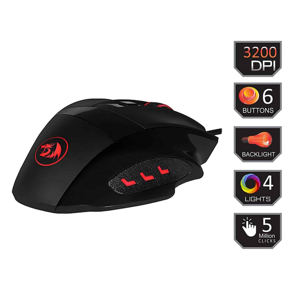 Redragon M609 PHASER 3200DPI Wired USB Gaming Mouse