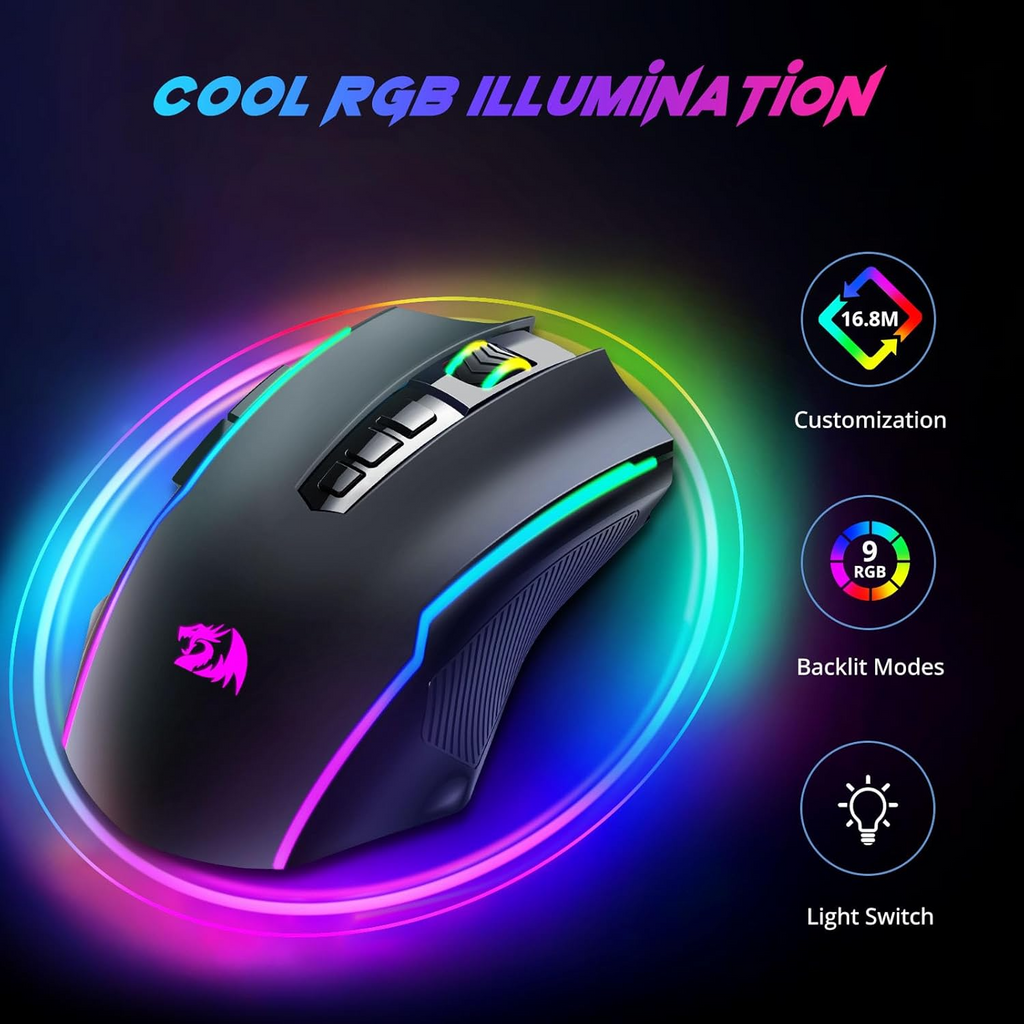 Redragon M910-KS Ranger Lite 8000 DPI Wireless Gaming Mouse