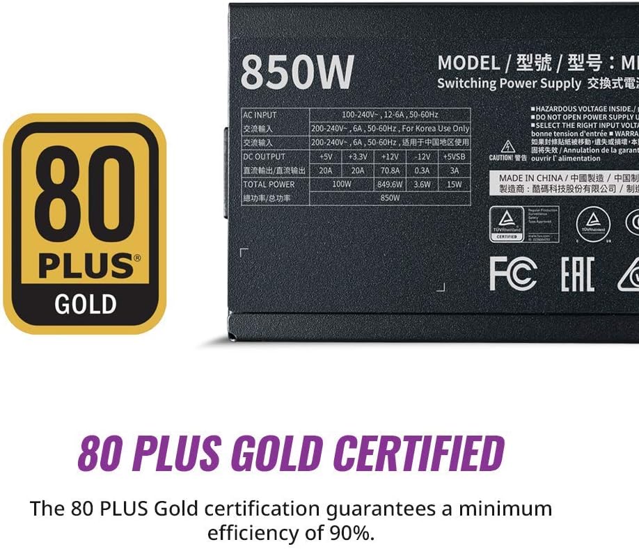 Cooler Master MWE 850 Gold V2 Fully Modular 80 PLUS Gold 850W