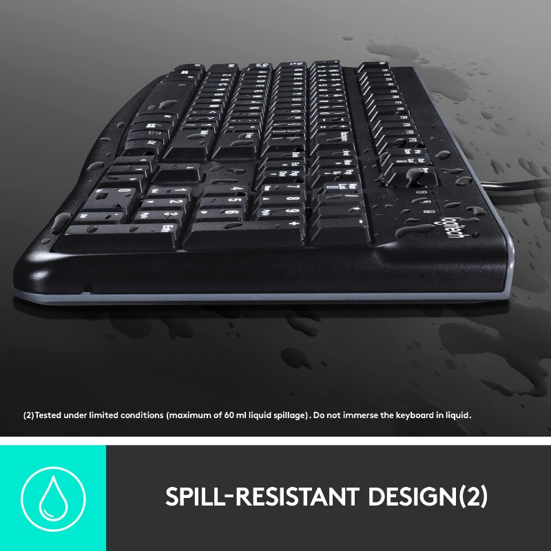 Logitech Wired MK120 – AR/EN edition Keyboard and Mouse Combo