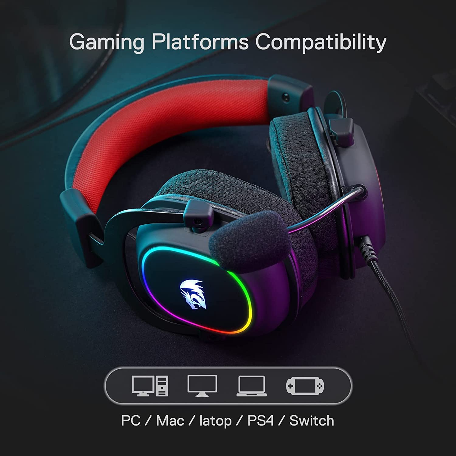 Redragon H510 RGB Zeus X USB 7.1 Gaming Headset- black