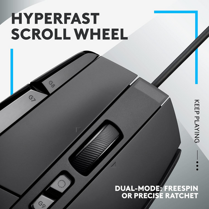 Logitech G502 X Gaming Mouse features a HERO 25K sensor  13 programmable buttons