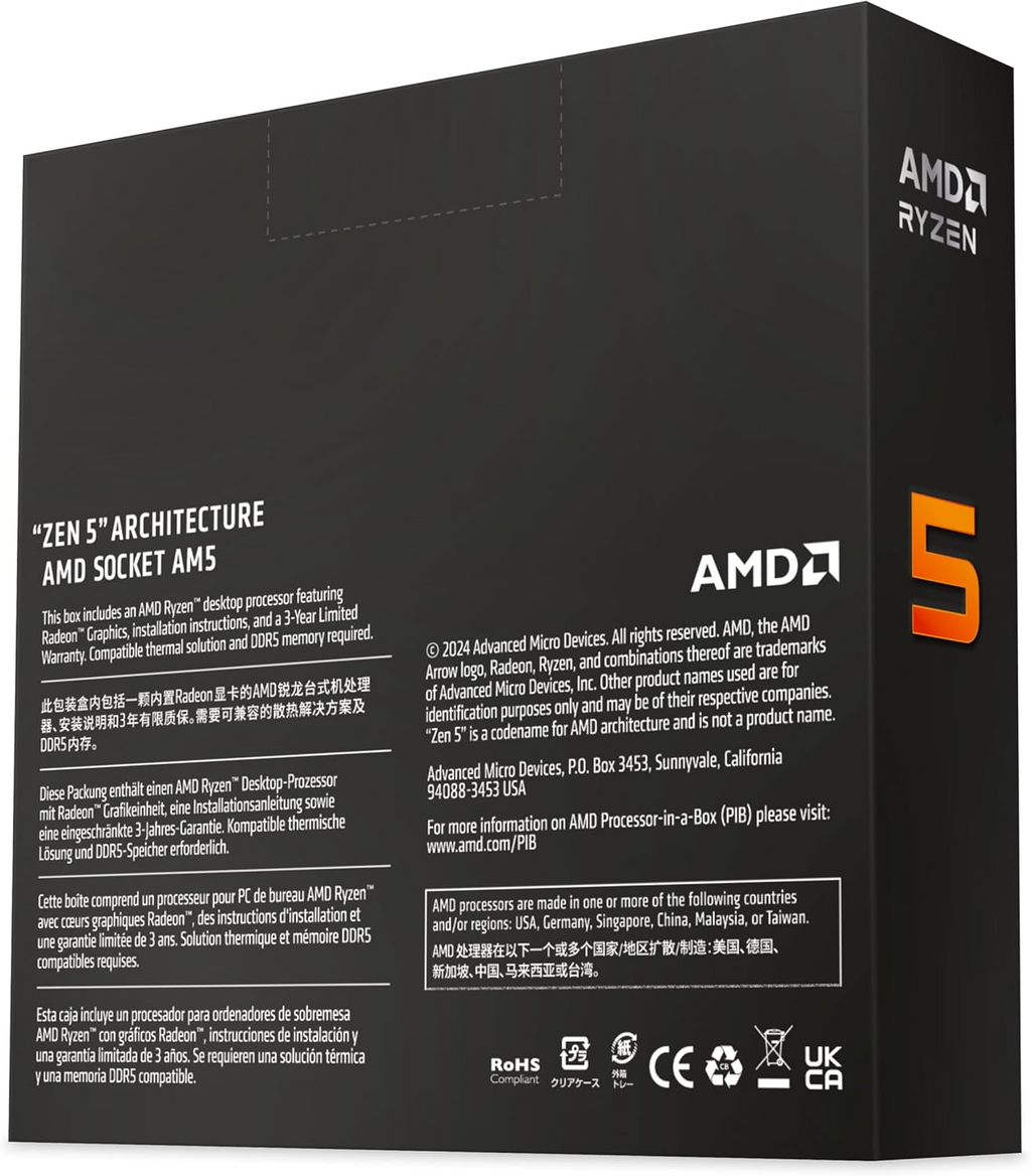 AMD Ryzen 5 9600X 6-core 12-thread Desktop Processor Boxed