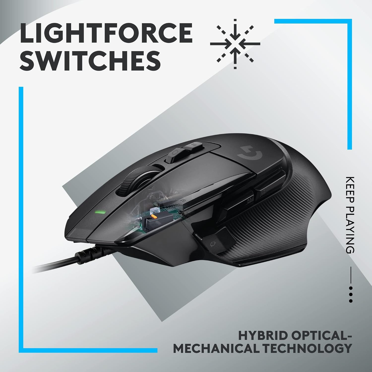 Logitech G502 X Gaming Mouse features a HERO 25K sensor  13 programmable buttons