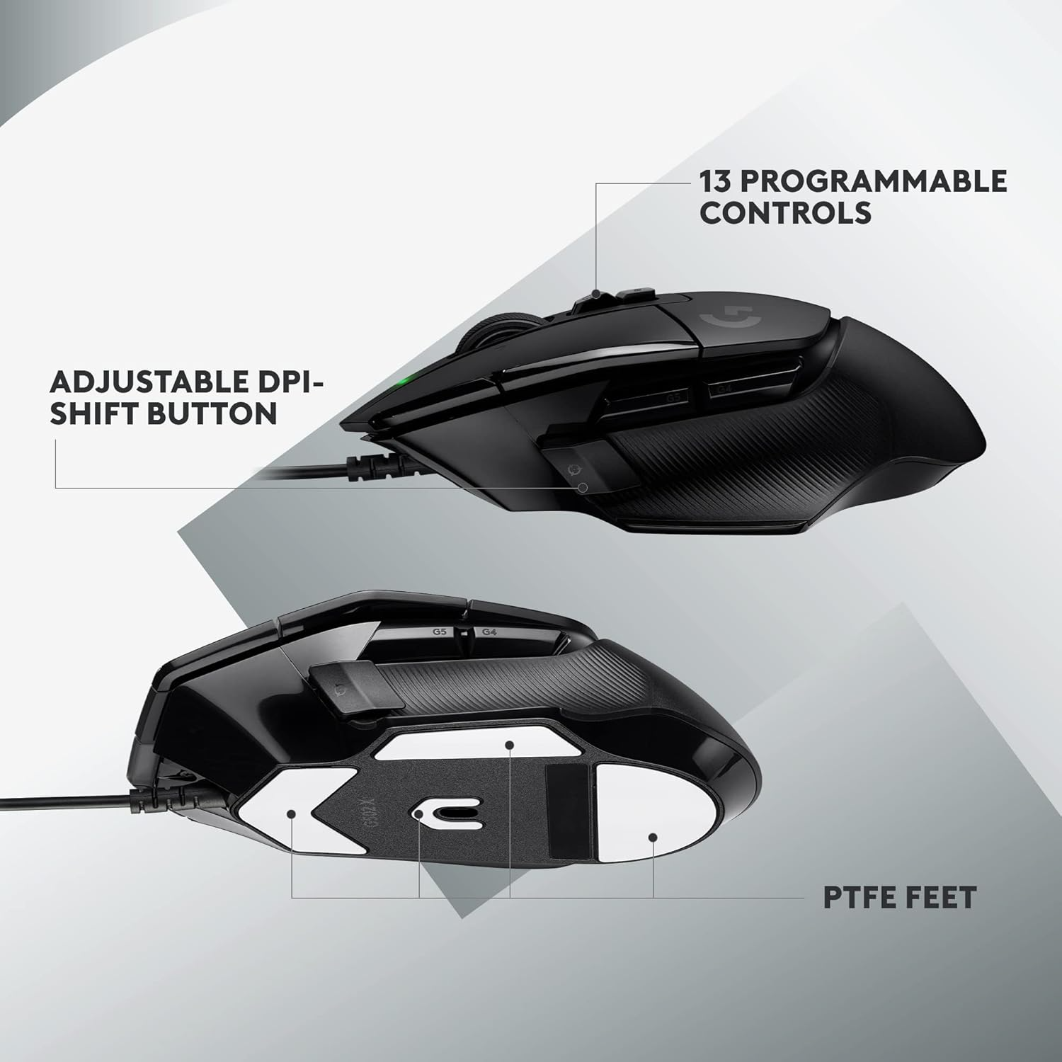Logitech G502 X Gaming Mouse features a HERO 25K sensor  13 programmable buttons