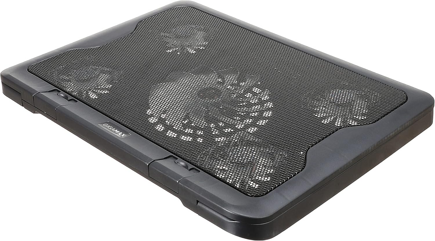 Laptop Cooler Gigamax gm88 cooling pad with 5 fans for laptops - black