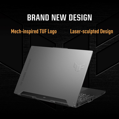 لابتوب الألعاب ASUS TUF F15 FA507NUR، معالج AMD Ryzen 7 7435HS، ذاكرة وصول عشوائي (RAM) سعة 512 جيجابايت، شاشة 15.6 بوصة FHD sRGB 100%، معدل تحديث 144 هرتز، بطاقة رسومات NVIDIA GeForce RTX 4050 سعة 6 جيجابايت GDDR6، نظام التشغيل Windows 11 