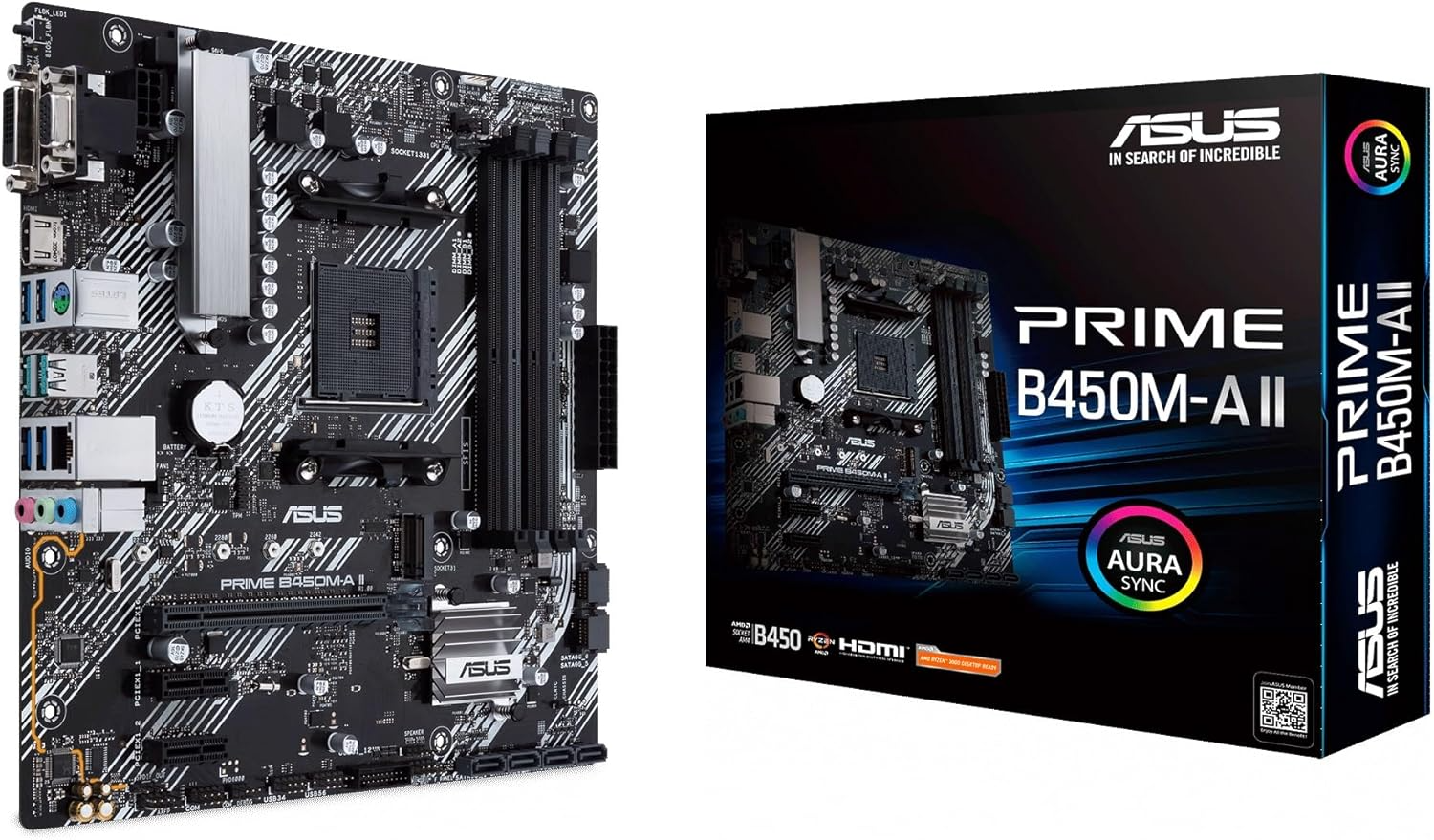 ASUS Prime B450M-A II 4X RAM Socket AM4 Motherboard