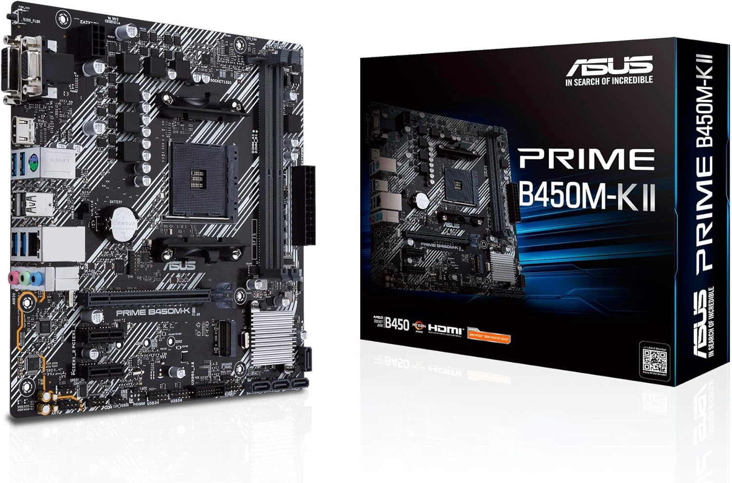 ASUS Prime B450M-K II Socket AM4 Motherboard