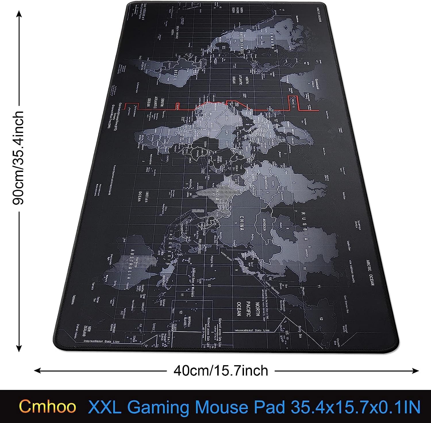 Gaming Mouse Pad 90x40cm x2m World Map